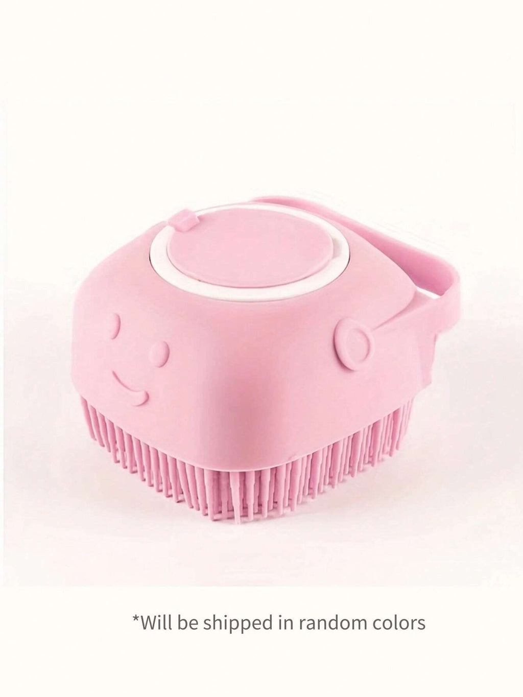 JAMova Pet Shampoo Brush, Silicone Massage Rubber Bath Comb with Shampoo Dispenser, for Dogs and Cats Grooming Tool, Random Color Delivery