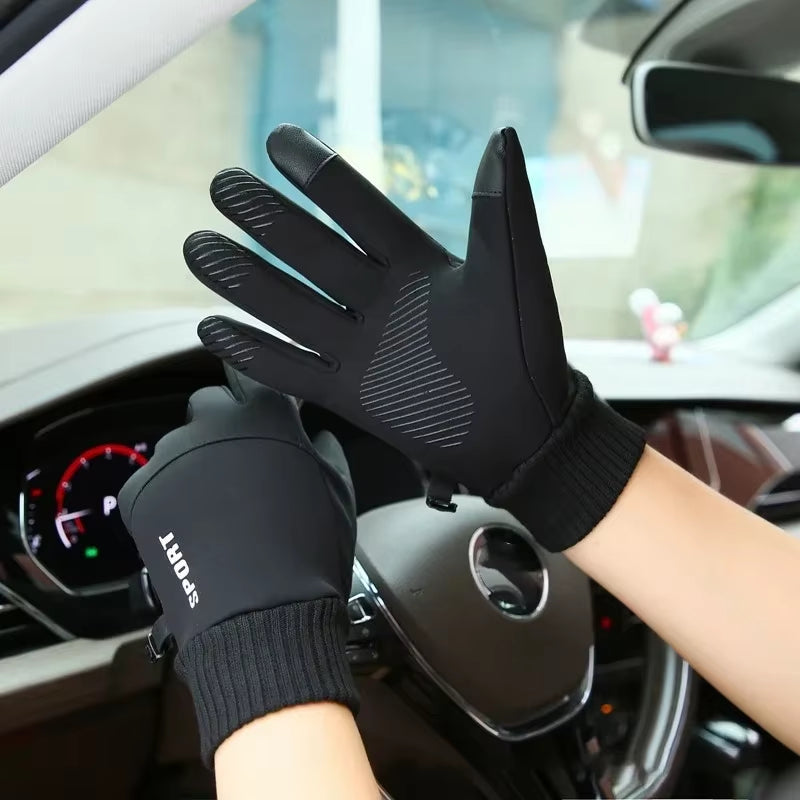 JAMova Gloves Guantes Winter Warm Full Fingers Heated Gloves Waterproof Heating Hand Moto Ski Touch Screen Fleece Gloves