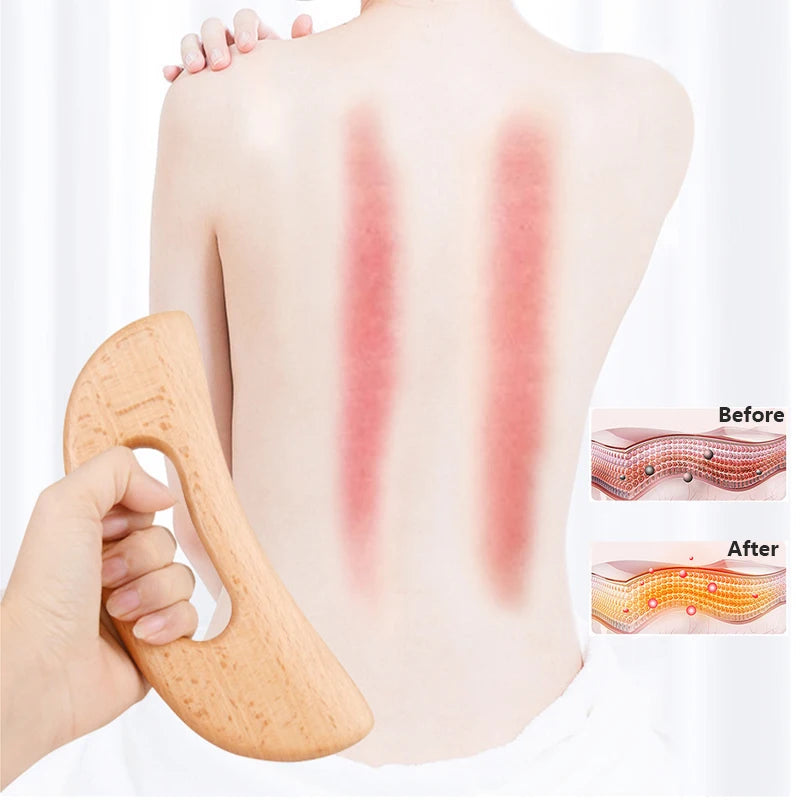 JAMova Wooden Gua Sha Tool Scraping Board Massage Tool Slimming Guasha Massage Board Gua Sha Scraper Body Massage Therapy Tool