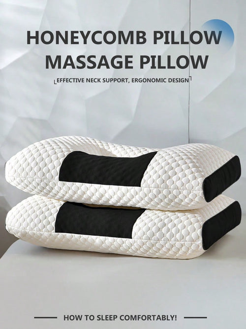 JAMova 1Pcs Pillows, Bedding, Soft and Comfortable Pillows for Bed, Christmas Decorations, Help Sleep, Honeycomb Shape Massage Pillows, Dorm Room Essentials College, Halloween Decor, Halloween Gift, Washable Pillows Core