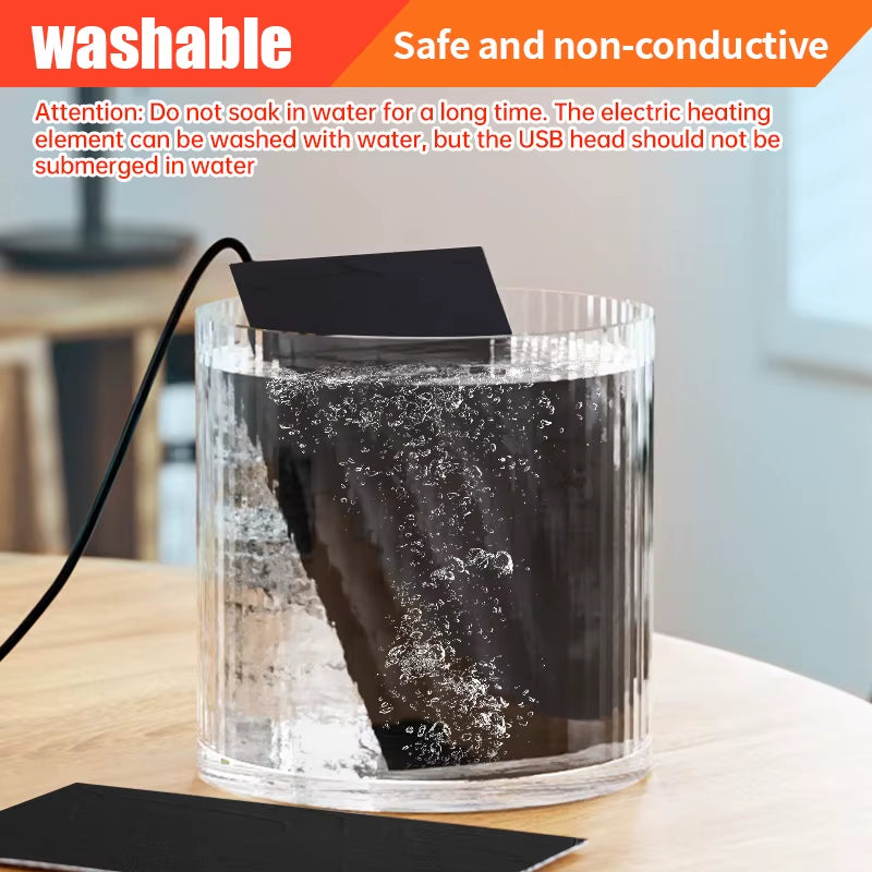 JAMova Pet Dog Heating Pad Warm USB Folding Heated Sheet Waterproof Car Seat Mat Cushion Pet Reptile Winter Outdoor Warm 30X24.5X0.16Cm