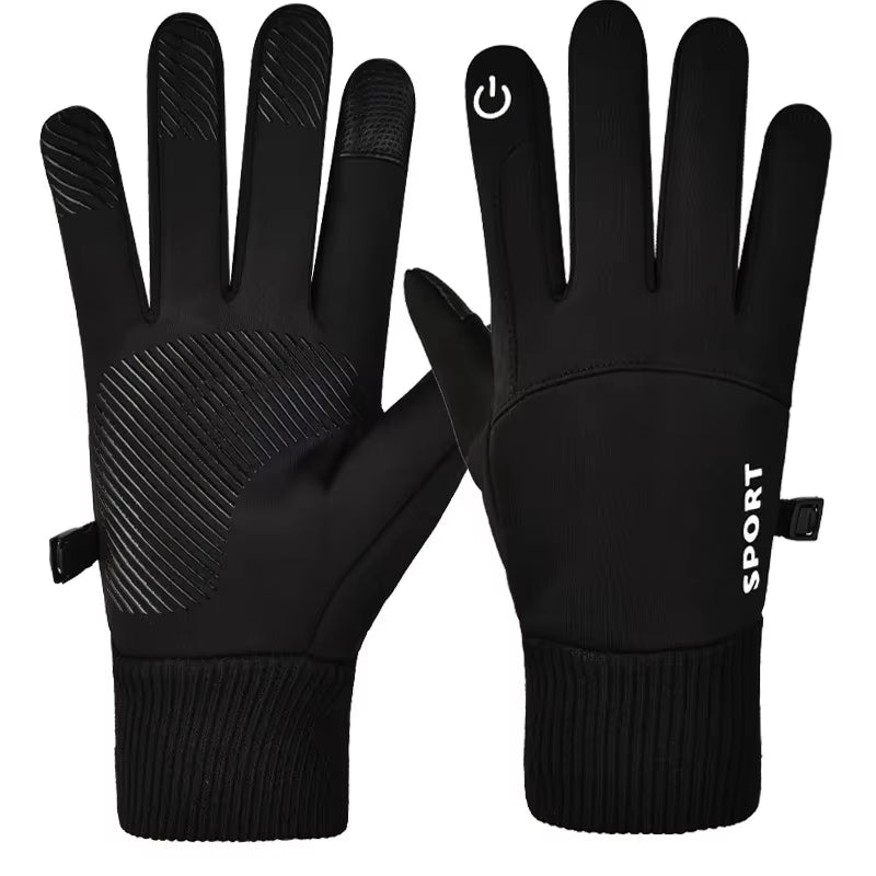 JAMova Gloves Guantes Winter Warm Full Fingers Heated Gloves Waterproof Heating Hand Moto Ski Touch Screen Fleece Gloves