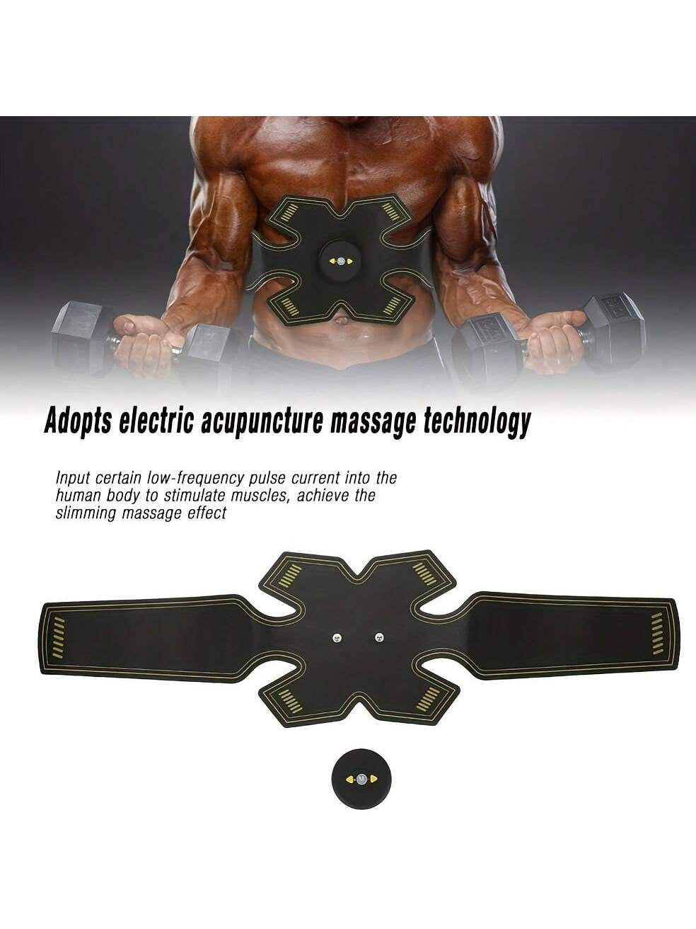 JAMova  Fitness Belt, Abdominal Belt Abdominal Massager Training Muscle Abdominal Massager Lazy Belt Abdominal Equipment Sports Fitness Equipment