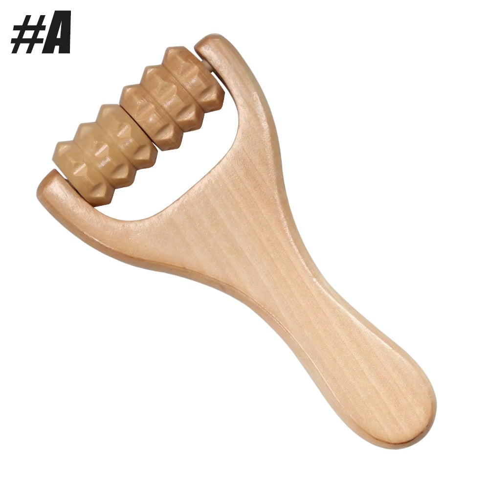JAMova 1Pcs Wooden Massage Roller, Back, Waist, Thigh, Leg, Hands Massage Tool, Pain Acupressure Deep Tissue Massage Therapy Equipment