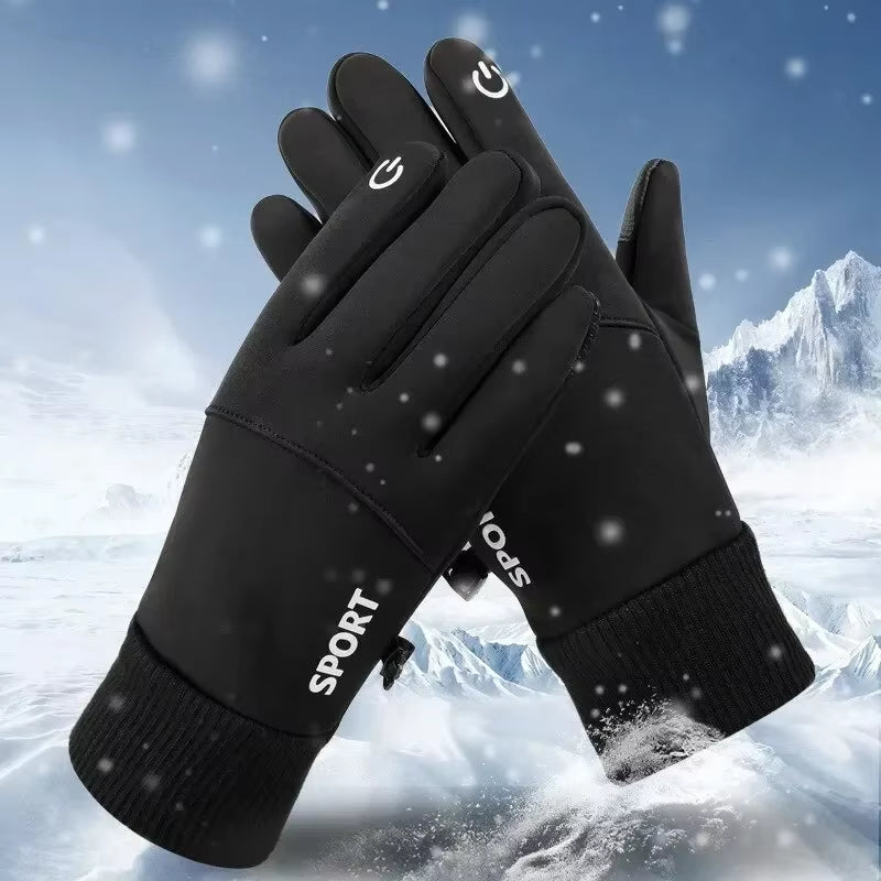 JAMova Gloves Guantes Winter Warm Full Fingers Heated Gloves Waterproof Heating Hand Moto Ski Touch Screen Fleece Gloves