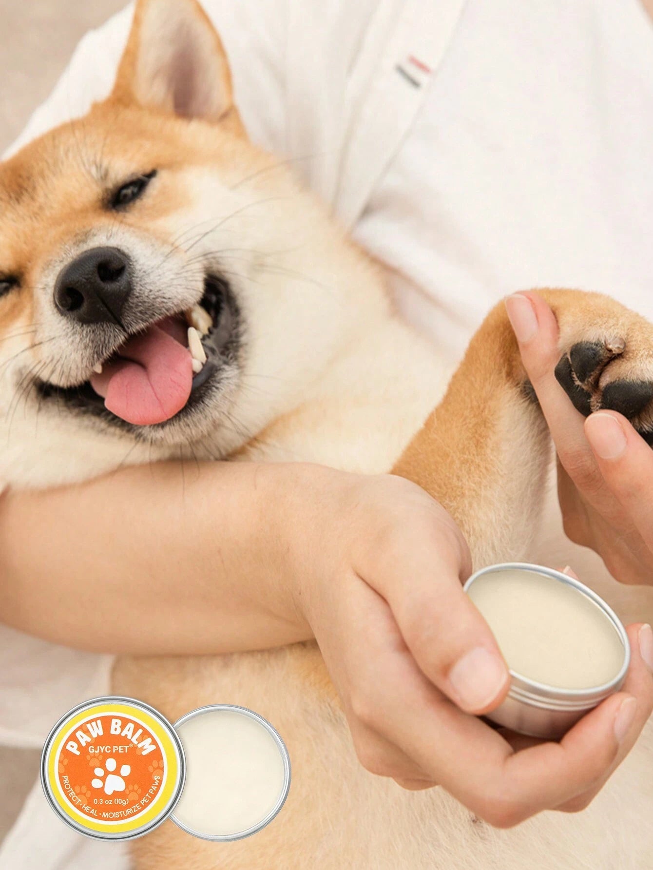 JAMnova GJYC PET Pet Foot Care - Naturally Gentle Formula to Soften and Revitalize Paw Pads - an Ultimate Experience for Paw Renewal, 0.3 Oz (10G)