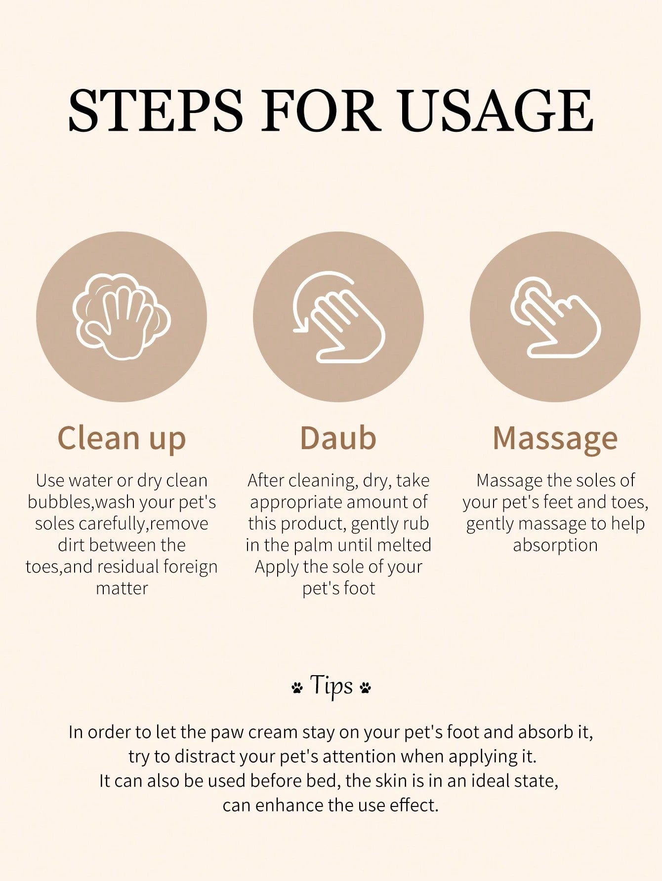 JAMnova GJYC PET Pet Foot Care - Naturally Gentle Formula to Soften and Revitalize Paw Pads - an Ultimate Experience for Paw Renewal, 0.3 Oz (10G)