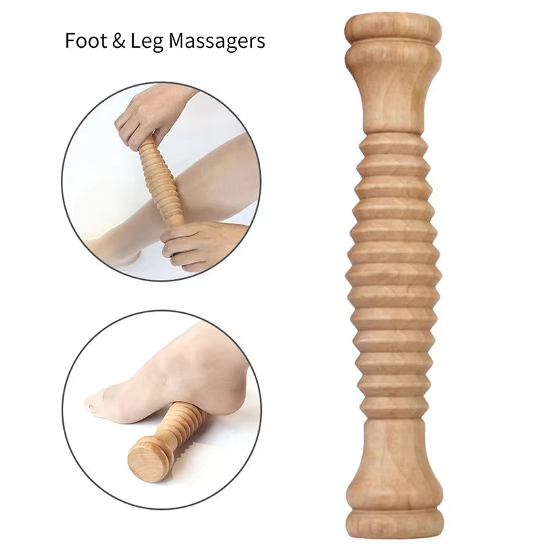 JAMova Foot Massage Relieve Stress Wood Foot Massage Roller for Plantar Fasciitis Relief Deep Tissue Massage Tool Stress Relief